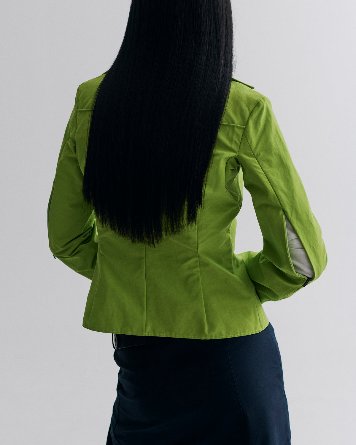 Structured Spread Collar Shirt Bright Green