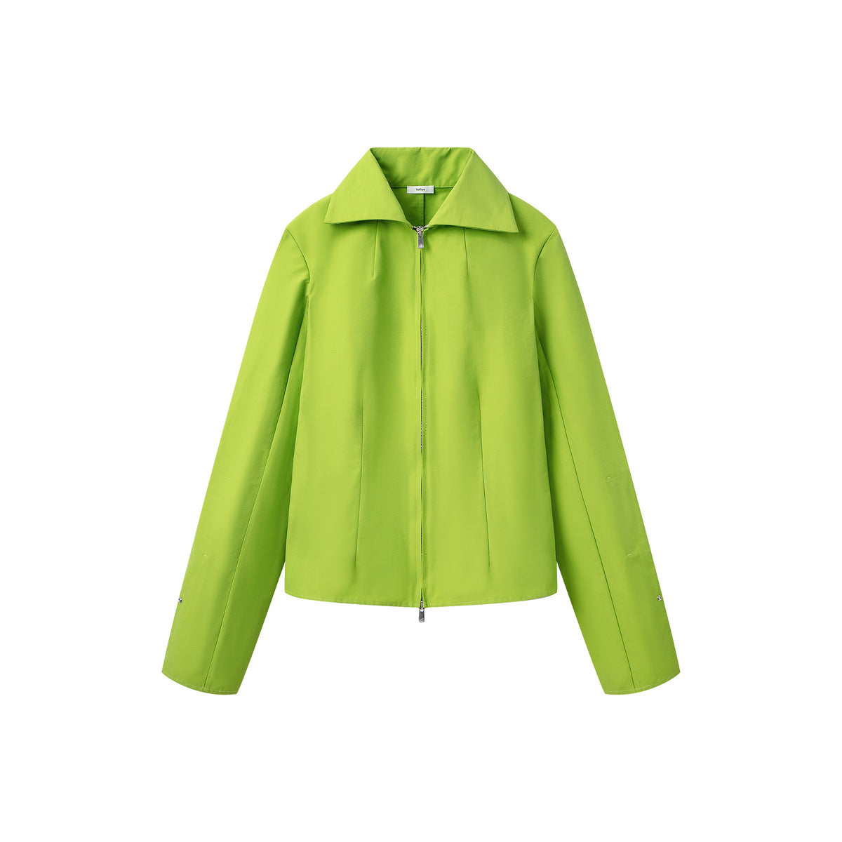 Structured Spread Collar Shirt Bright Green