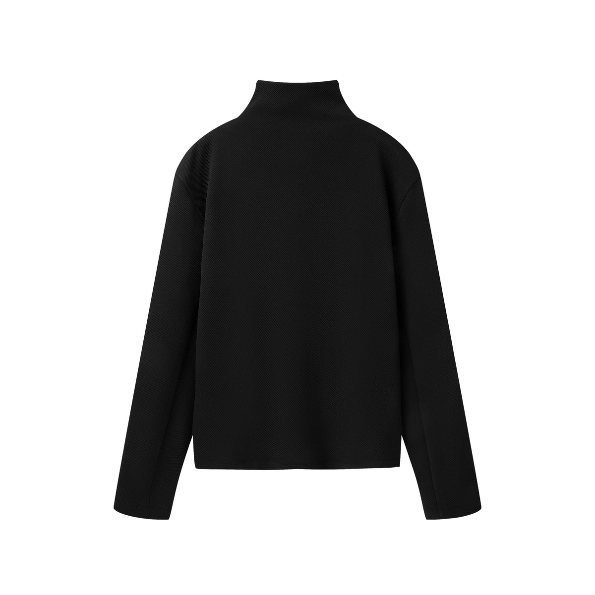 High-Neck Dual-Face Shirt