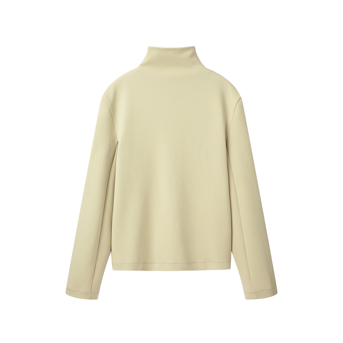 High-Neck Dual-Face Shirt